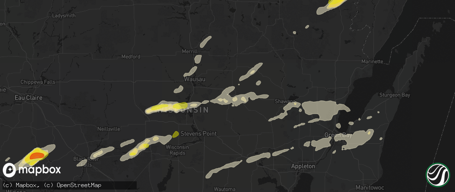Hail map in Eland, WI on June 30, 2026