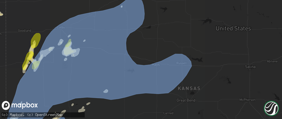 Hail map in Ellis, KS on June 30, 2026