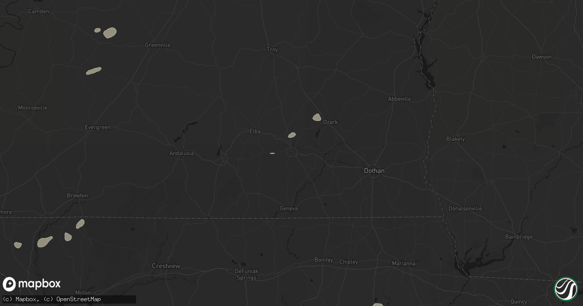 Hail map in Enterprise, AL on June 30, 2026
