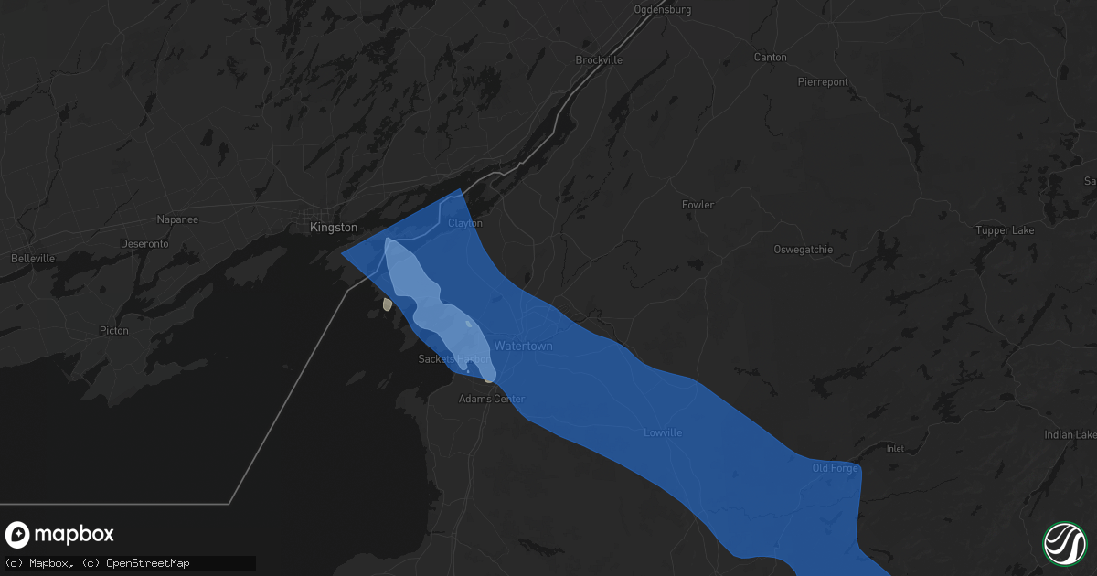 Hail map in Evans Mills, NY on June 30, 2026