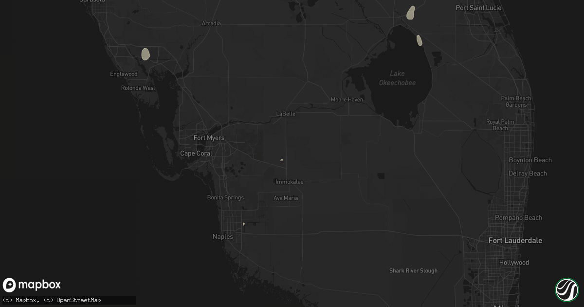 Hail map in Felda, FL on June 30, 2026