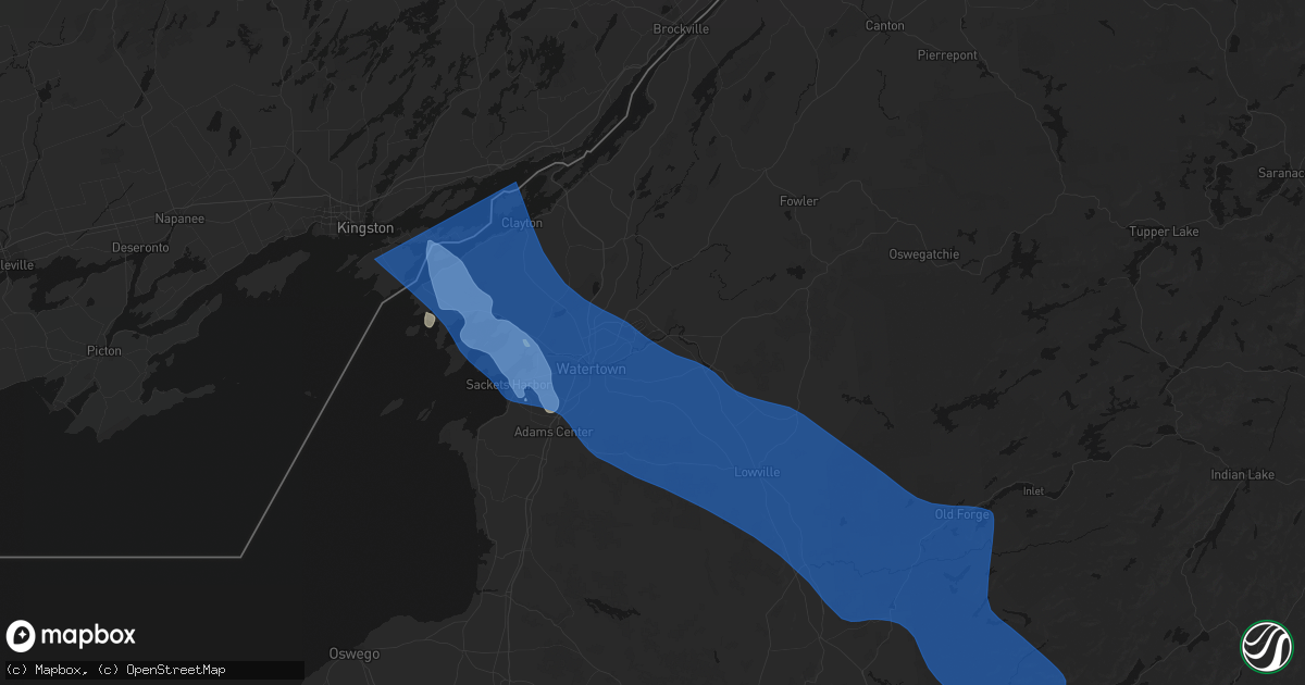 Hail map in Felts Mills, NY on June 30, 2026