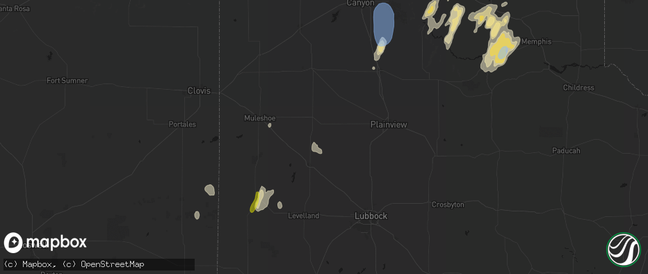 Hail map in Fieldton, TX on June 30, 2026