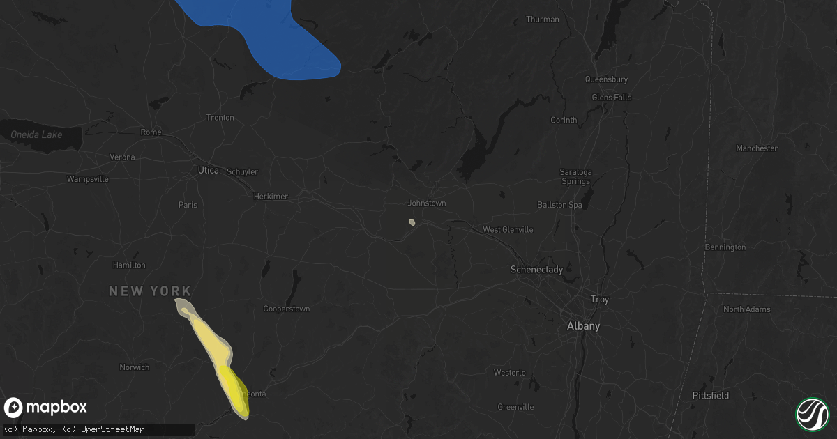 Hail map in Fonda, NY on June 30, 2026