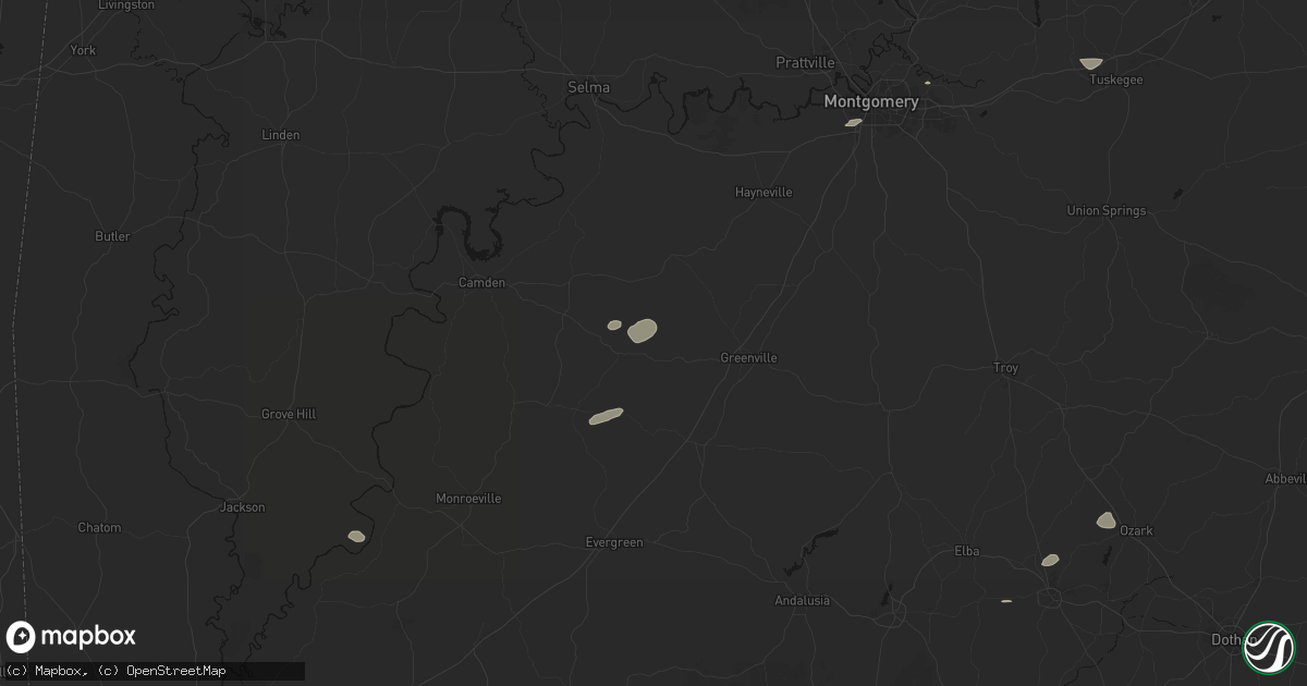 Hail map in Forest Home, AL on June 30, 2026