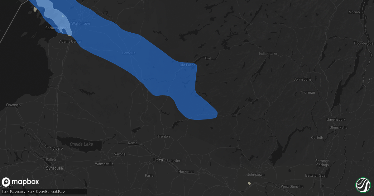 Hail map in Forestport, NY on June 30, 2026