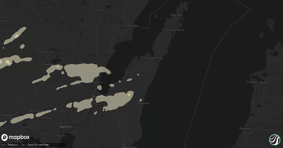 Hail map in Forestville, WI on June 30, 2026