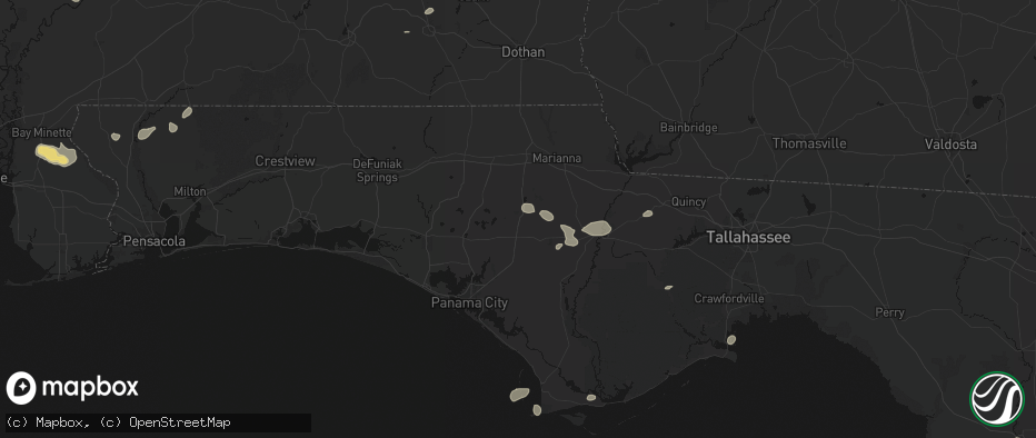 Hail map in Fountain, FL on June 30, 2026