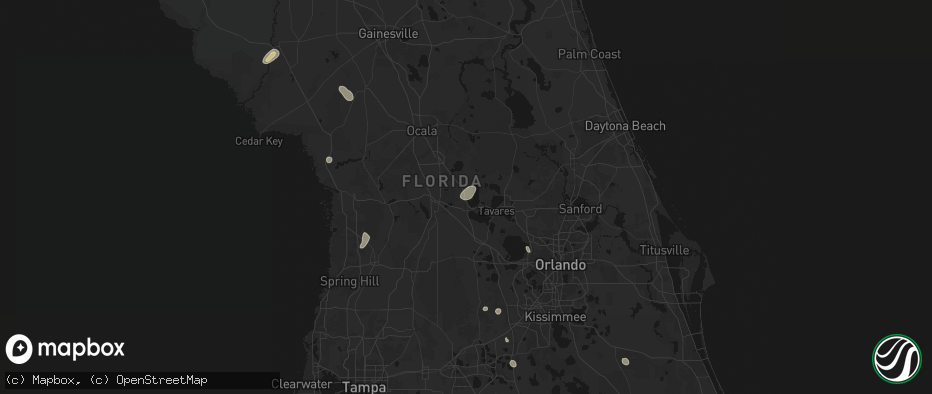 Hail map in Fruitland Park, FL on June 30, 2026
