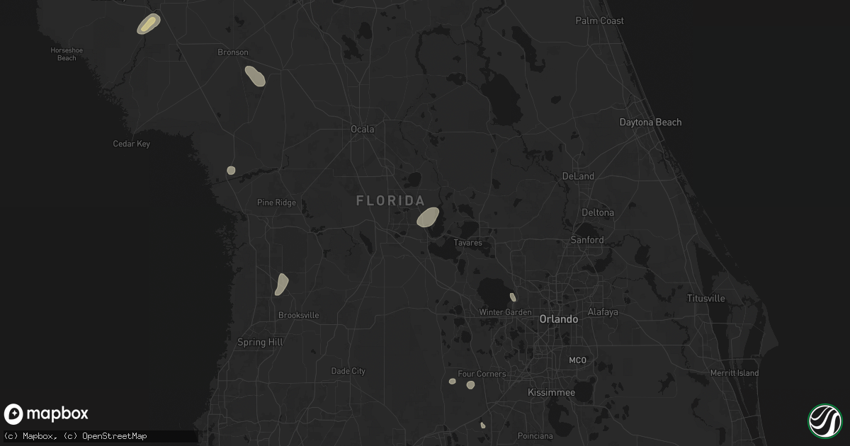 Hail map in Fruitland Park, FL on June 30, 2026
