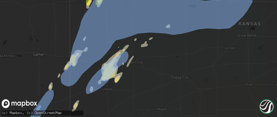 Hail map in Garden City, KS on June 30, 2026