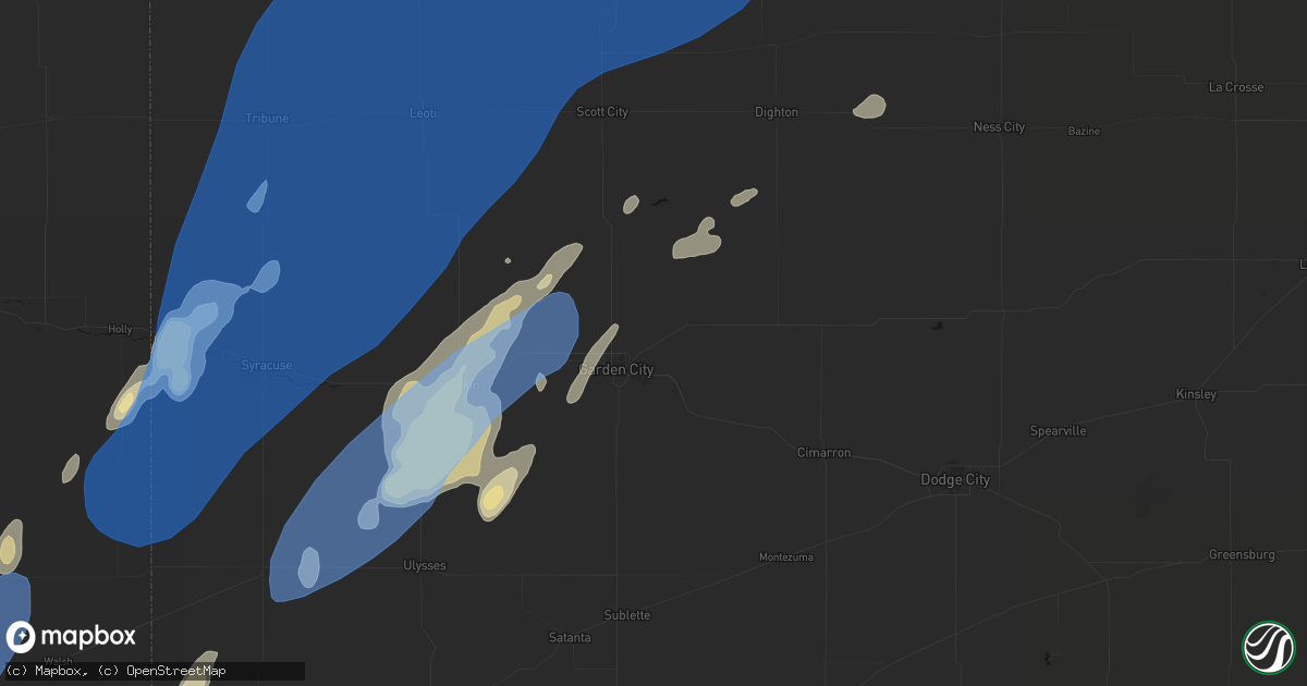 Hail map in Garden City, KS on June 30, 2026