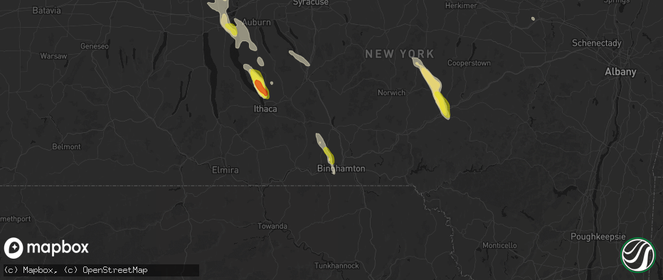 Hail map in Glen Aubrey, NY on June 30, 2026