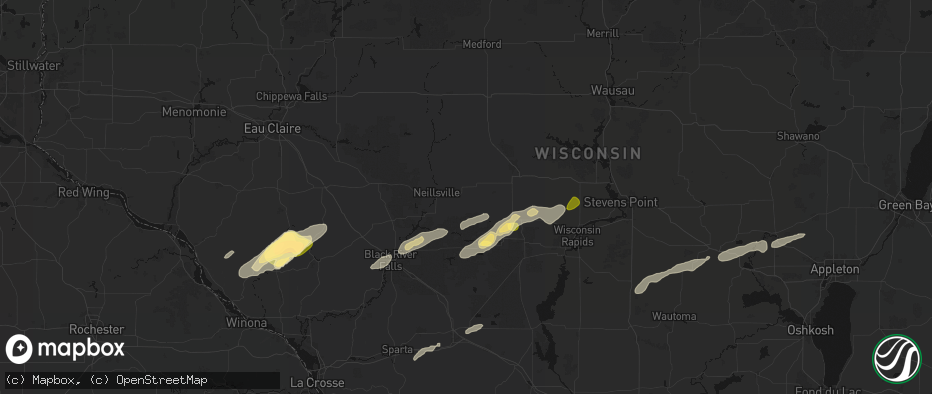 Hail map in Granton, WI on June 30, 2026
