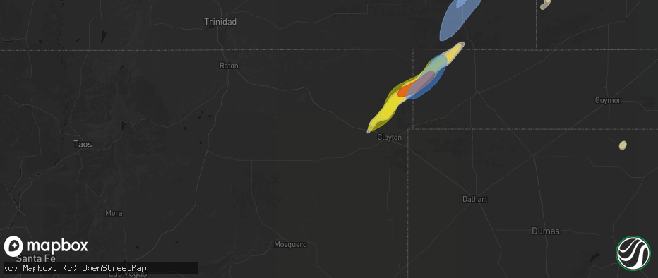 Hail map in Grenville, NM on June 30, 2026