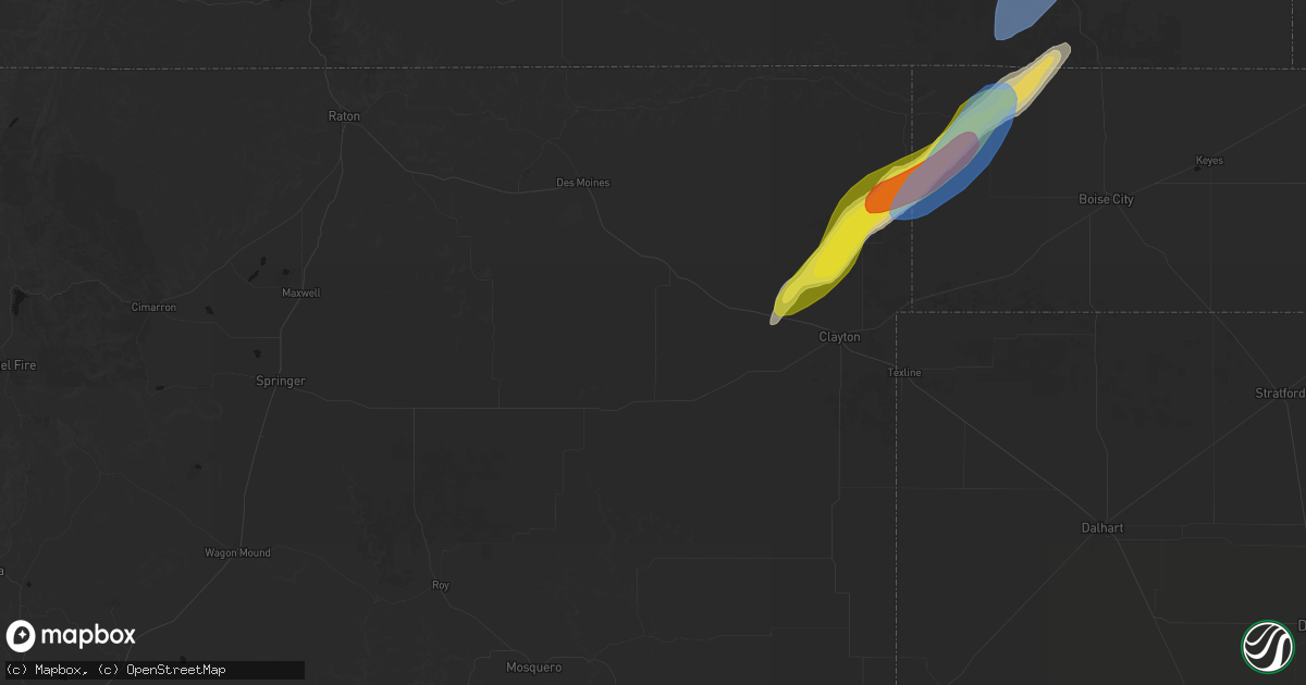 Hail map in Grenville, NM on June 30, 2026