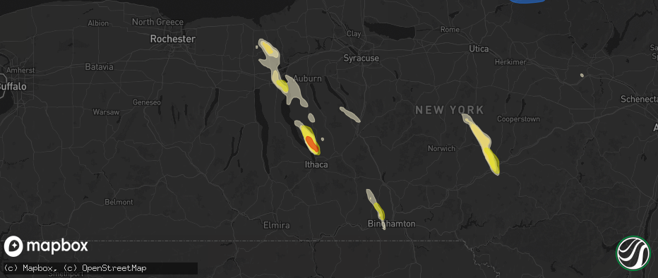 Hail map in Groton, NY on June 30, 2026