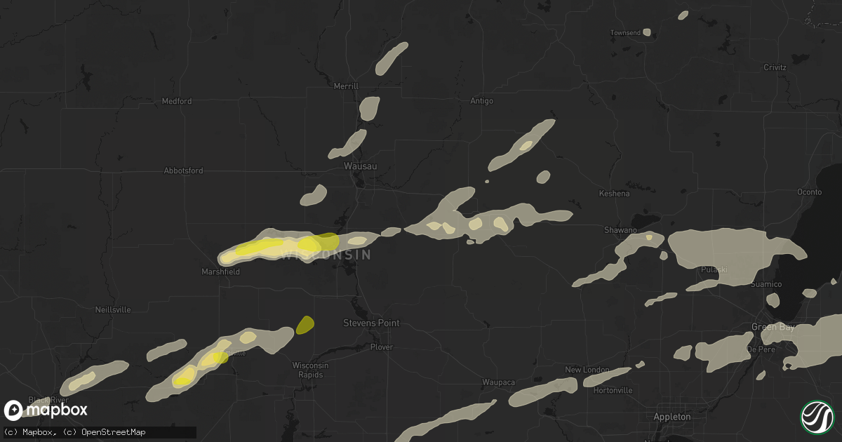 Hail map in Hatley, WI on June 30, 2026
