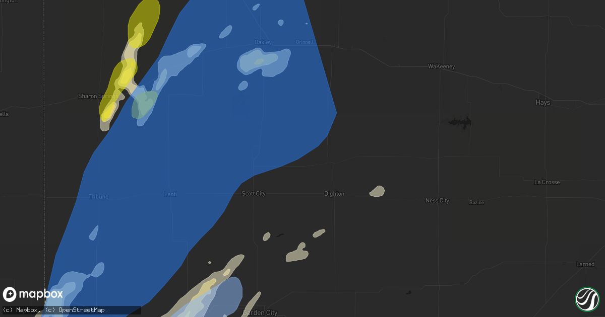 Hail map in Healy, KS on June 30, 2026