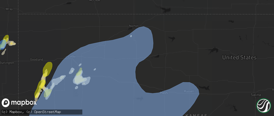 Hail map in Hill City, KS on June 30, 2026