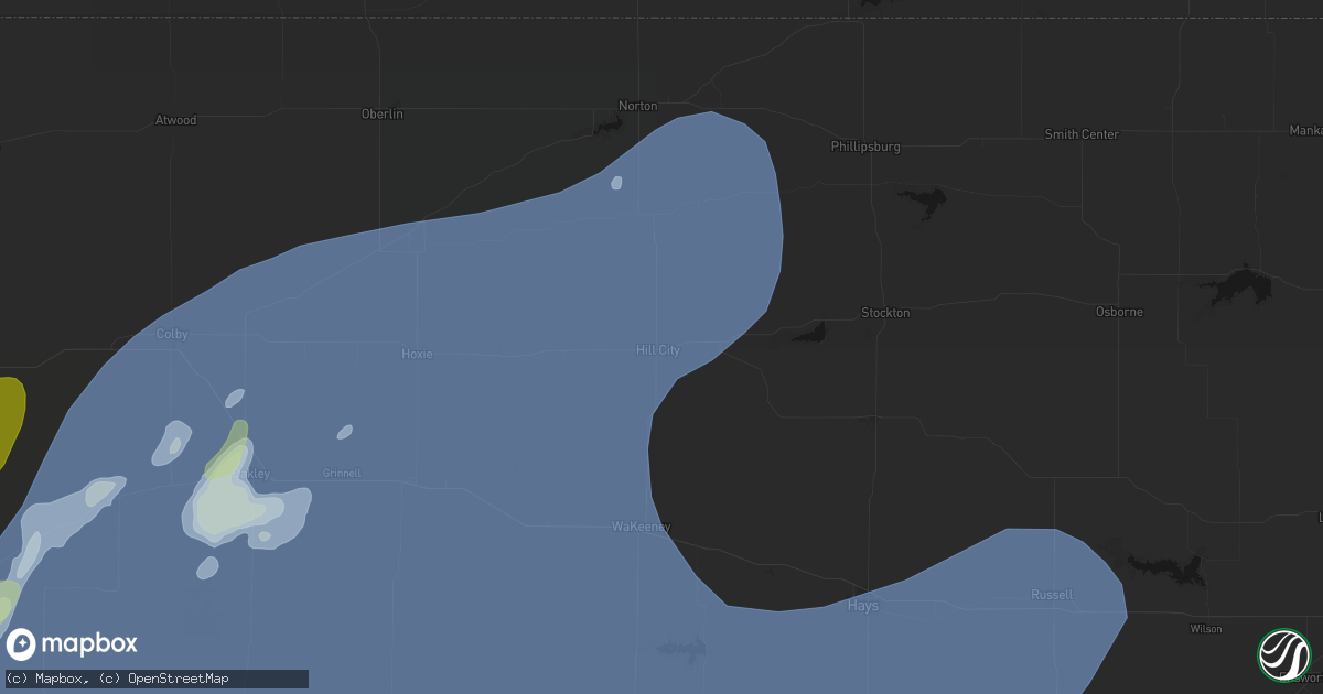 Hail map in Hill City, KS on June 30, 2026