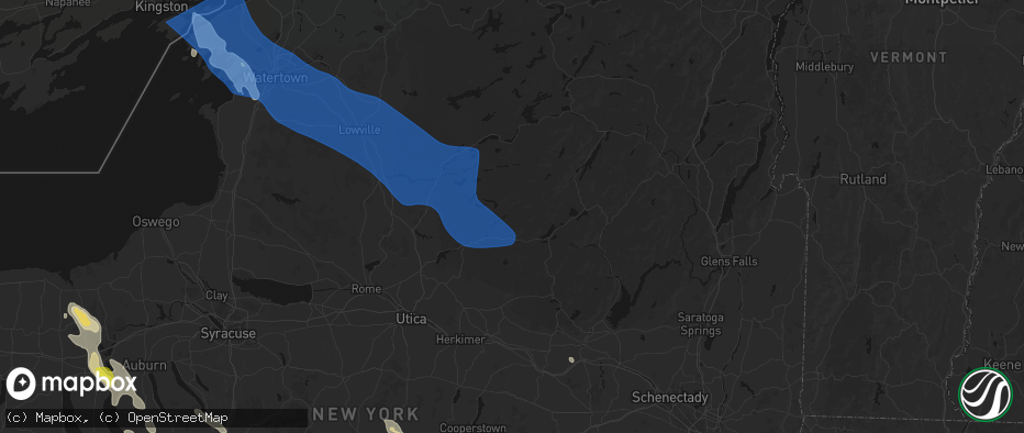 Hail map in Hoffmeister, NY on June 30, 2026