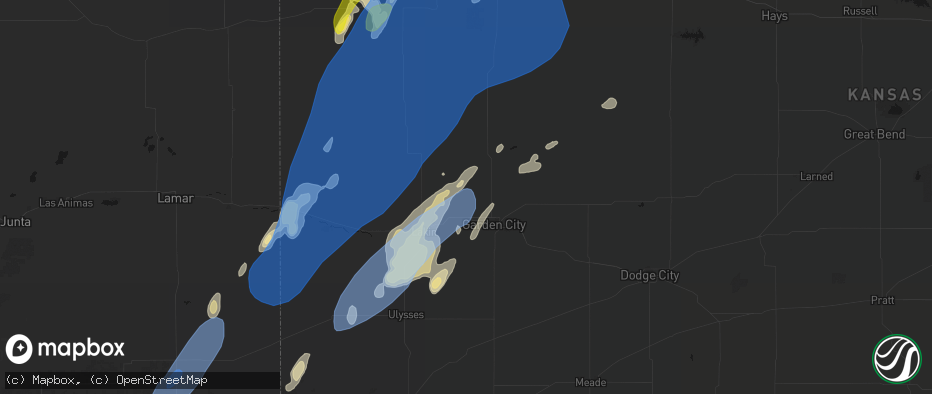 Hail map in Holcomb, KS on June 30, 2026