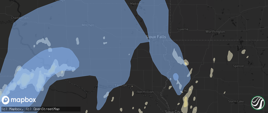 Hail map in Hurley, SD on June 30, 2026