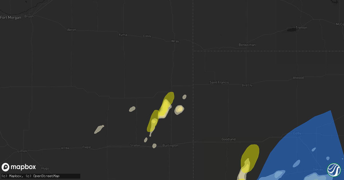 Hail map in Idalia, CO on June 30, 2026