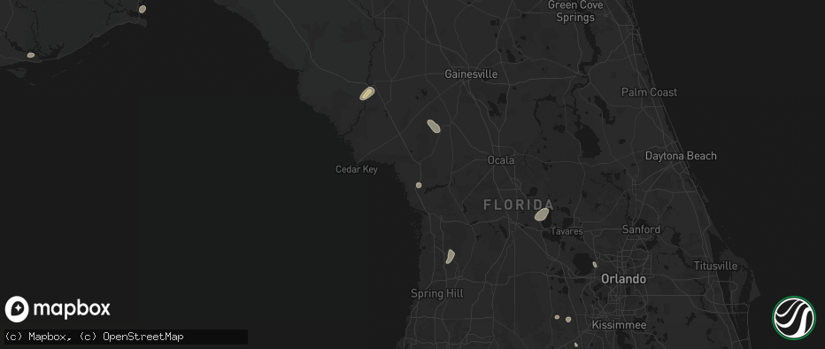 Hail map in Inglis, FL on June 30, 2026