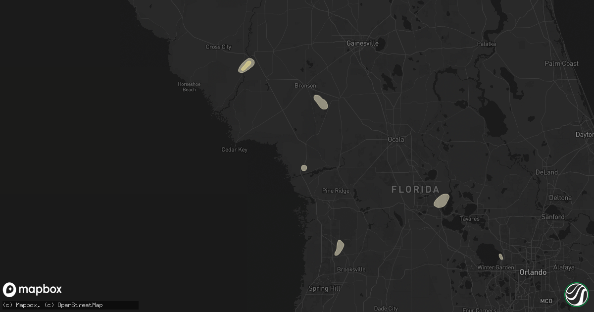 Hail map in Inglis, FL on June 30, 2026