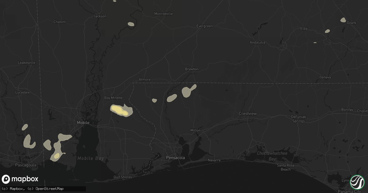 Hail map in Jay, FL on June 30, 2026