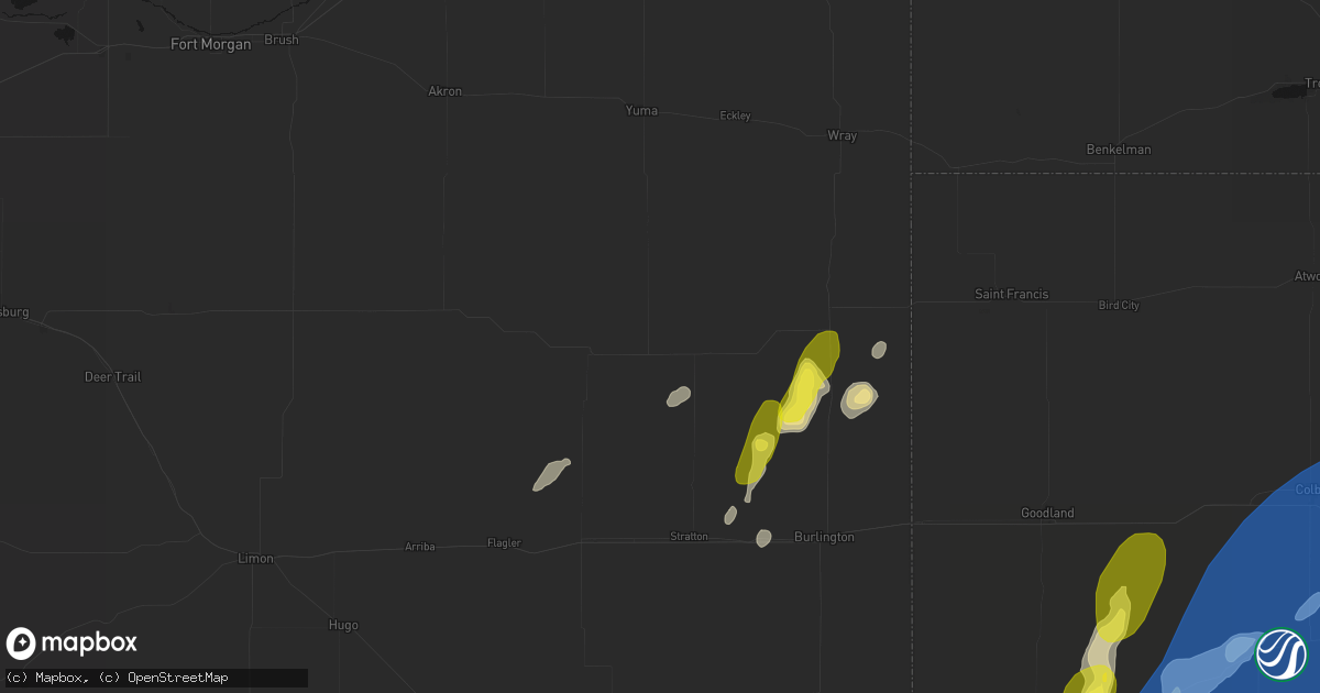 Hail map in Joes, CO on June 30, 2026