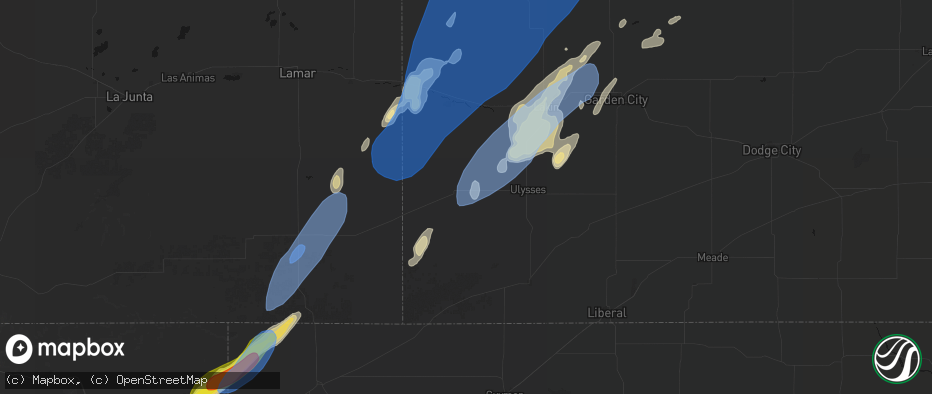 Hail map in Johnson, KS on June 30, 2026