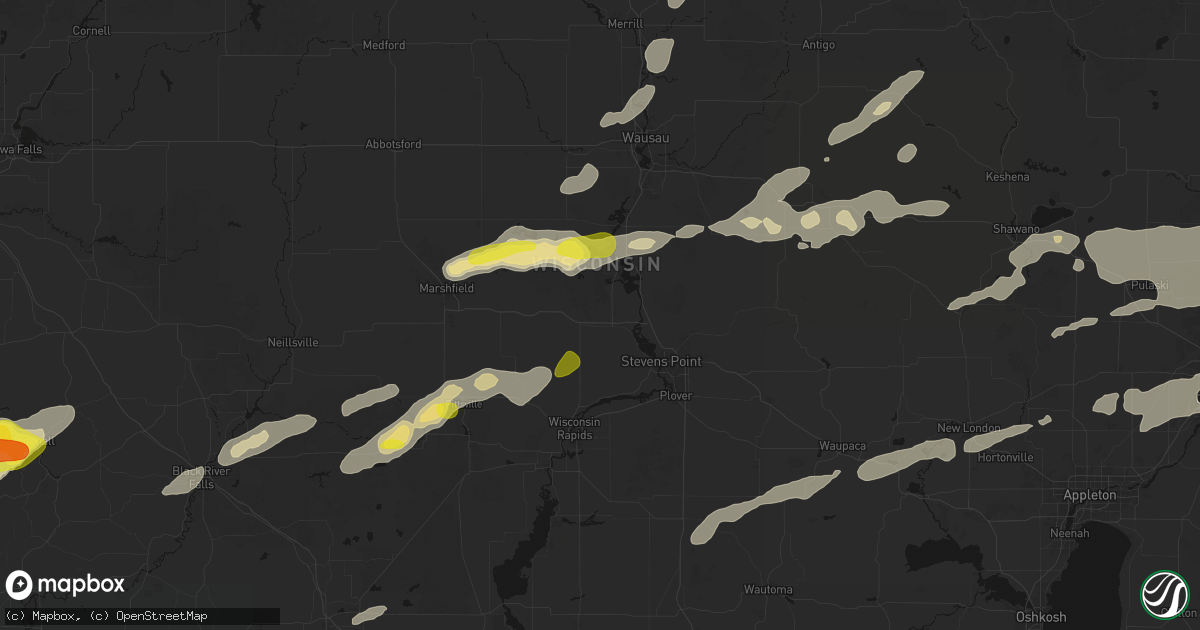 Hail map in Junction City, WI on June 30, 2026