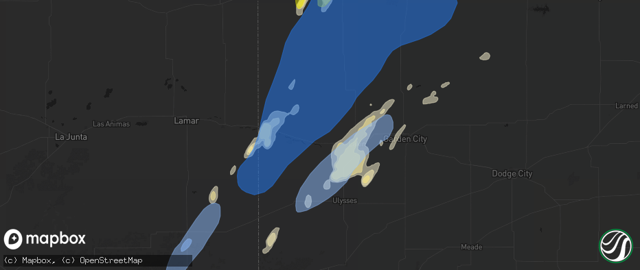 Hail map in Kendall, KS on June 30, 2026