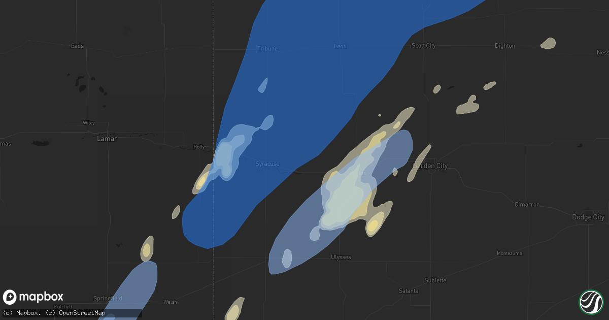 Hail map in Kendall, KS on June 30, 2026