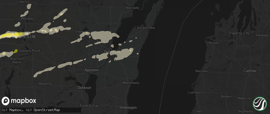 Hail map in Kewaunee, WI on June 30, 2026