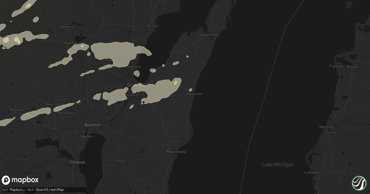 Hail map in Kewaunee, WI on June 30, 2026