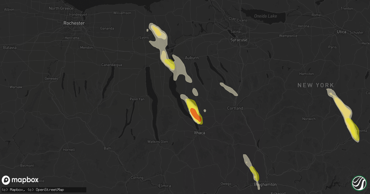 Hail map in King Ferry, NY on June 30, 2026