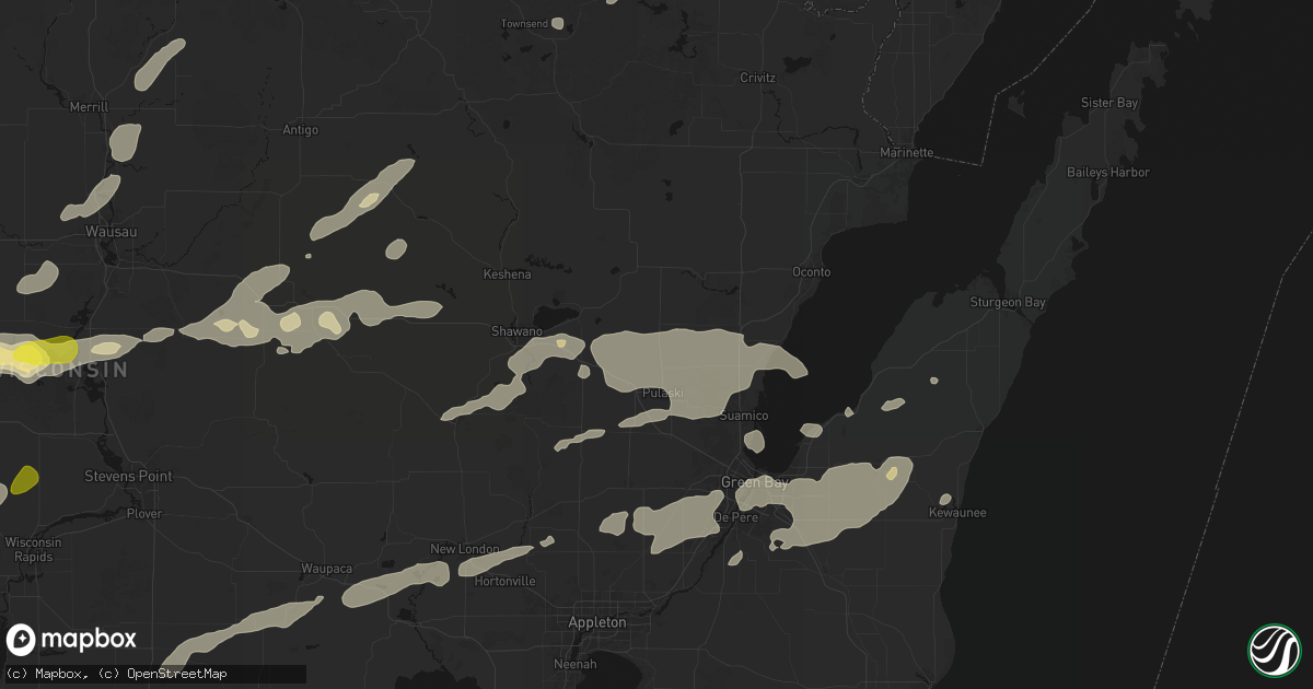 Hail map in Krakow, WI on June 30, 2026