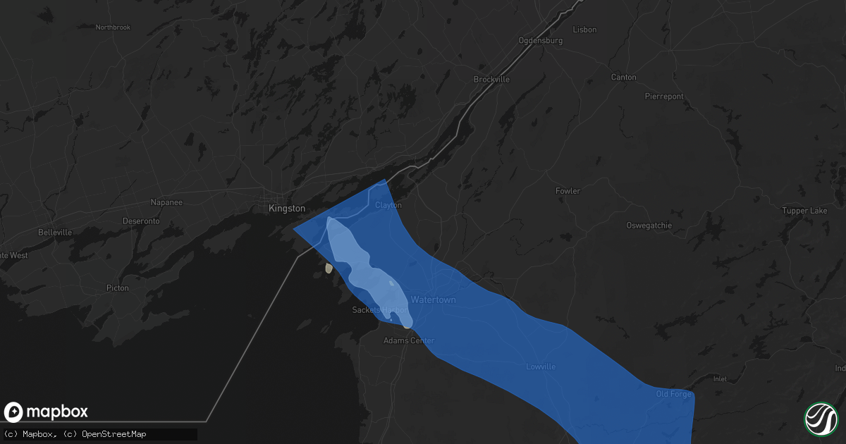 Hail map in La Fargeville, NY on June 30, 2026
