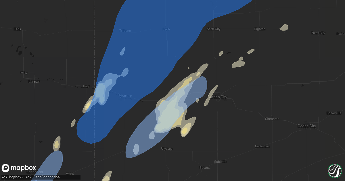 Hail map in Lakin, KS on June 30, 2026