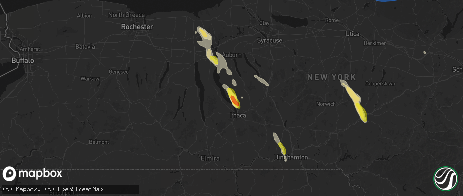Hail map in Lansing, NY on June 30, 2026