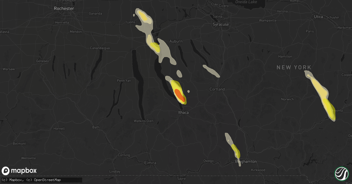 Hail map in Lansing, NY on June 30, 2026