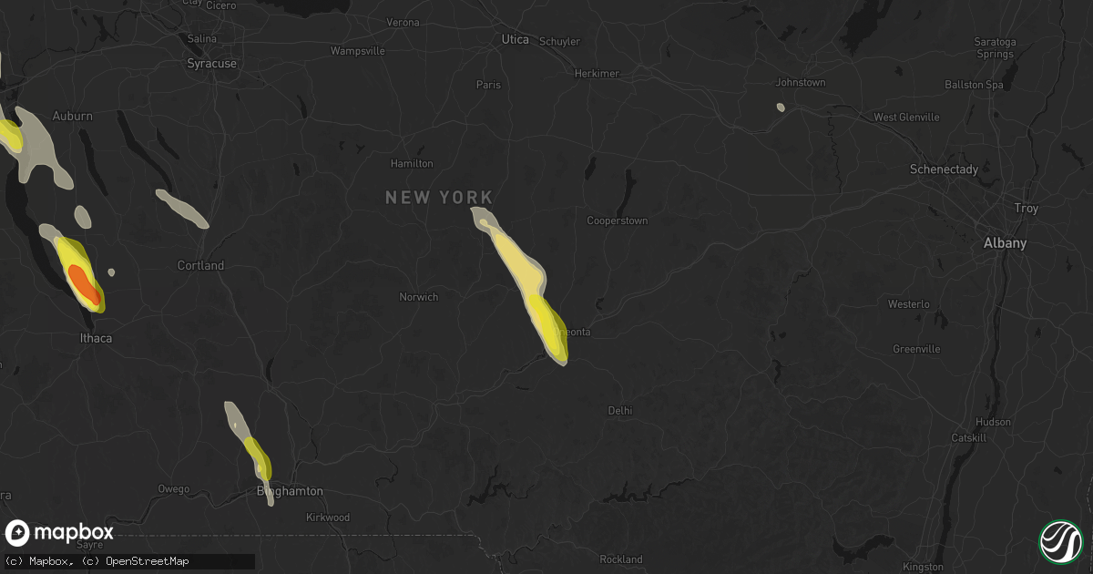 Hail map in Laurens, NY on June 30, 2026