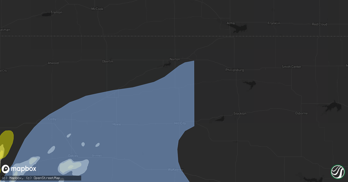 Hail map in Lenora, KS on June 30, 2026