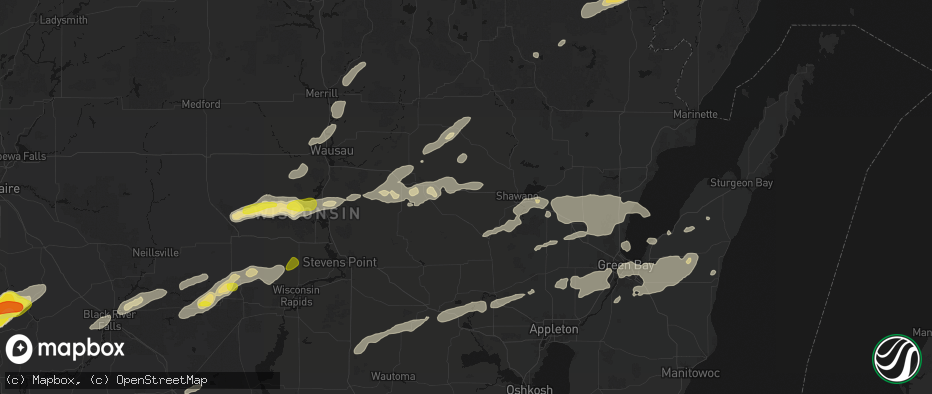Hail map in Leopolis, WI on June 30, 2026
