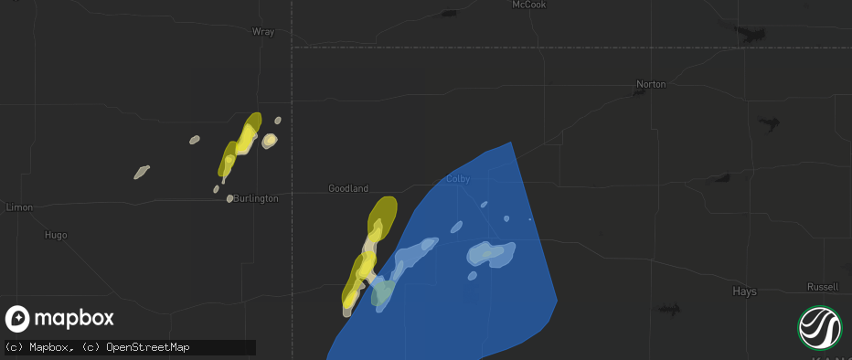 Hail map in Levant, KS on June 30, 2026