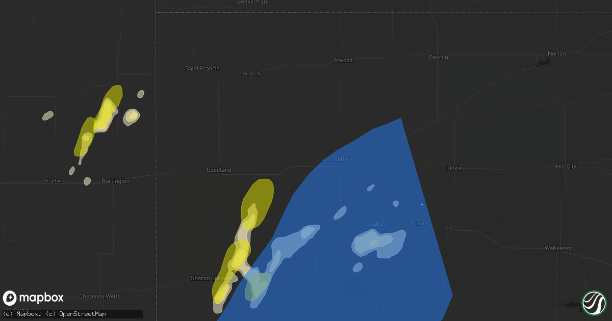 Hail map in Levant, KS on June 30, 2026